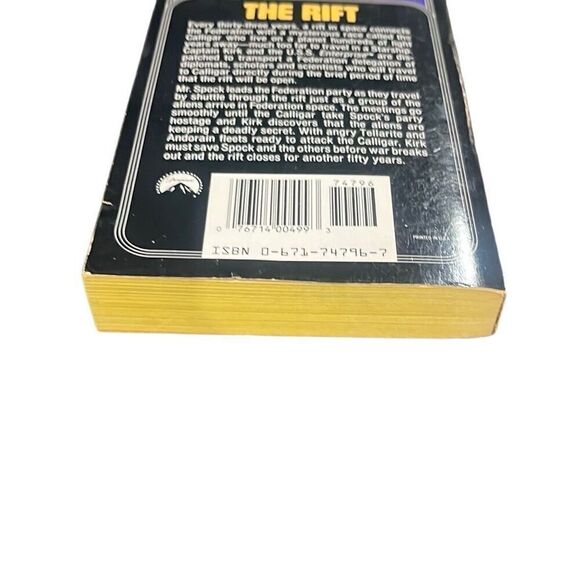 Star Trek The Rift Book #57 Vintage Paperback by Peter David - Picture 6 of 6